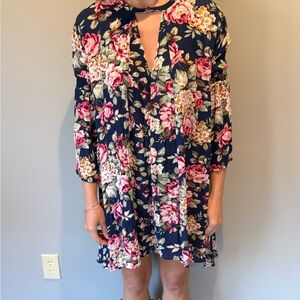 Floral Navy Women's Dress